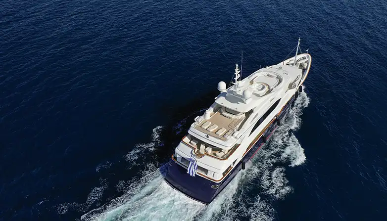 Super Yacht Out at Sea